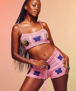 New Girl Order NEW IN YIN YANG CROCHET TOP