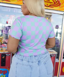 New Girl Order T-shirts HELLO KITTY CHECK CARDIGAN CURVE