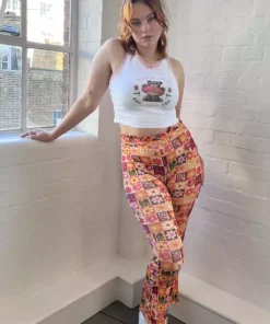 New Girl Order Tops FLOWER PRINT TROUSER