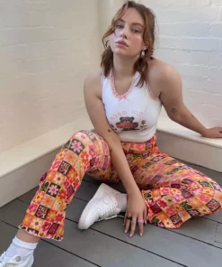 New Girl Order Tops FLOWER PRINT TROUSER