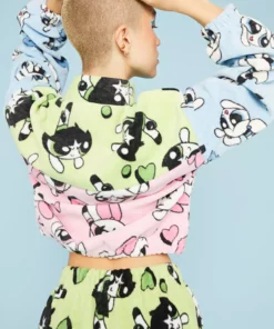 New Girl Order POWERPUFF GIRLS COLOUR BLOCK FLEECE 1/4 ZIP Tops