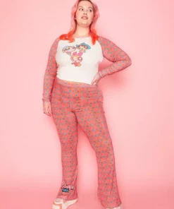 New Girl Order POWERPUFF GIRLS AOP FLARES CURVE - RED