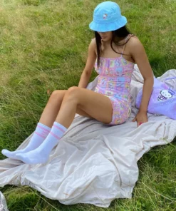 New Girl Order Tops HELLO KITTY TIE DYE BUCKET HAT