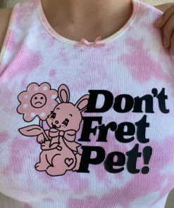 New Girl Order DON'T FRET PET CAMI TIE DYE TOP