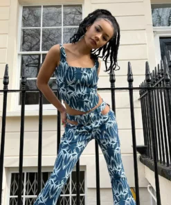 New Girl Order TATTOO DENIM CORSET