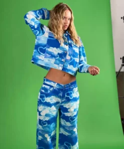 New Girl Order CLOUD PRINT JEAN