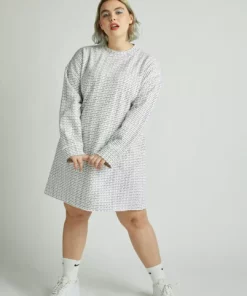 New Girl Order Tops Manifesto Repeat Sweatshirt Dress Curve