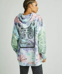 New Girl Order Tops Circle Tie Dye Hoodie