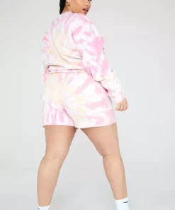 New Girl Order Tops SWEET HEART TIE DYE SHORTS CURVE