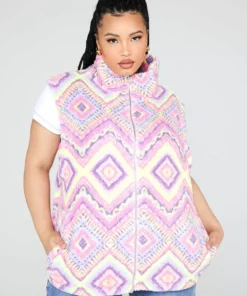 New Girl Order Sleeveless Aztec Borg Curve Tops