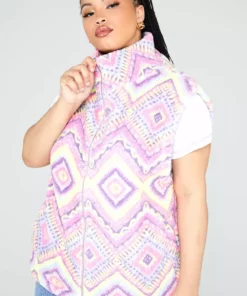 New Girl Order Sleeveless Aztec Borg Curve Tops