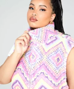 New Girl Order Sleeveless Aztec Borg Curve Tops