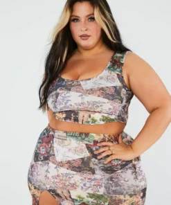 New Girl Order Tops PATCHWORK SIDE SPLIT MINI SKIRT CURVE