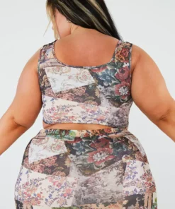 New Girl Order Tops PATCHWORK SIDE SPLIT MINI SKIRT CURVE