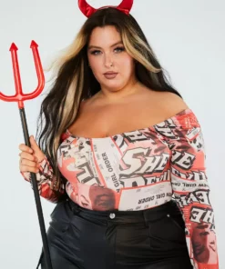 New Girl Order Tops She Devil Bodysuit Curve
