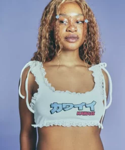 New Girl Order KAWAII RIBBED TRIM CAMI