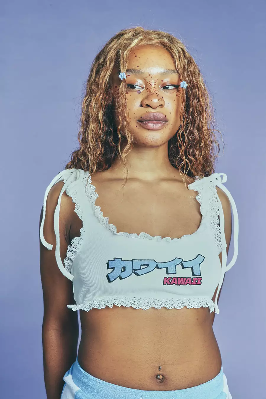 New Girl Order KAWAII RIBBED TRIM CAMI