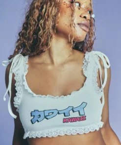 New Girl Order KAWAII RIBBED TRIM CAMI