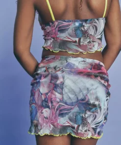 New Girl Order NEW IN MESH CO-ORD ANIME MINI SKIRT