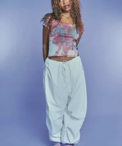 New Girl Order NEW IN ANIME GIRLS MESH CAP SLEEVE TOP