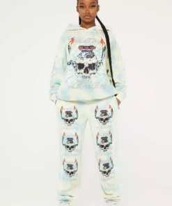 New Girl Order METAL FROM HEAVEN TIE DYE HOODIE Tops