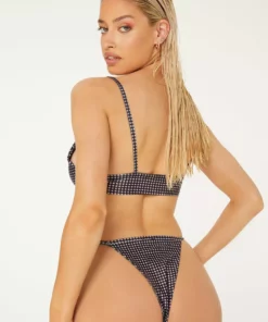 New Girl Order LILAC CHECK BIKINI BOTTOM