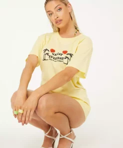 New Girl Order VACAY EVERYDAY OVERSIZED TEE Tops