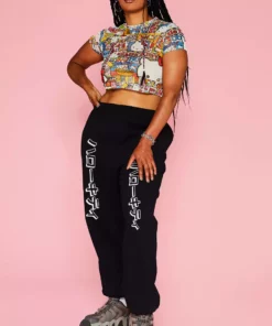 New Girl Order HELLO KITTY MESH CROP TEE CURVE