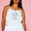 New Girl Order HELLO KITTY DITSY CROP CAMI CURVE Tops