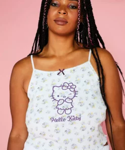 New Girl Order HELLO KITTY DITSY CROP CAMI CURVE Tops