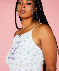 New Girl Order HELLO KITTY DITSY CROP CAMI CURVE Tops