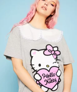 New Girl Order Tops Hello Kitty Collar T-shirt Dress