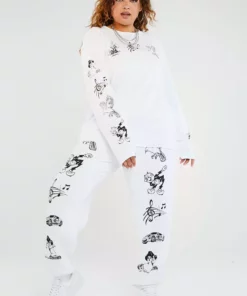 New Girl Order Classic Cartoon Sweat Curve Tops