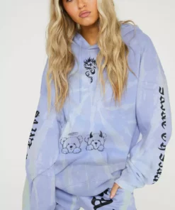 New Girl Order SAINT OR SINNER TIE DYE HOODY Tops