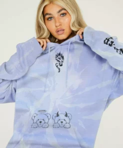 New Girl Order SAINT OR SINNER TIE DYE HOODY Tops