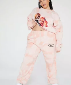 New Girl Order KITTEN PEACH TIE DYE JOGGER CURVE