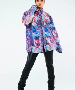 New Girl Order Tops MARBLE FLEECE SHIRT