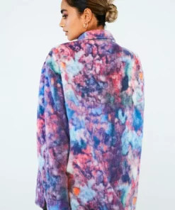 New Girl Order Tops MARBLE FLEECE SHIRT