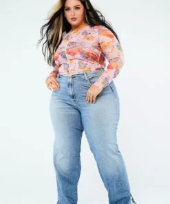 New Girl Order SWEET KITTY MESH TOP CURVE Tops