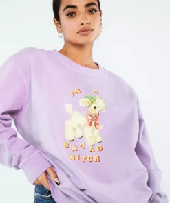 New Girl Order BAAAD BITCH SWEAT Tops