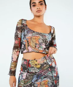 New Girl Order FLORAL FISH MINI SKIRT