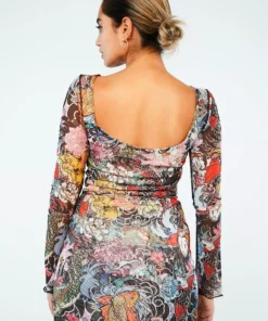 New Girl Order FLORAL FISH MINI SKIRT