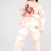 New Girl Order KITTEN PEACH TIE DYE JOGGER CURVE