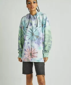 New Girl Order Tops Circle Tie Dye Hoodie