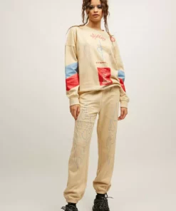 New Girl Order Outline Flame Joggers