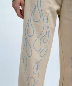 New Girl Order Outline Flame Joggers