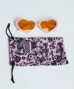 New Girl Order NEW IN SQUASHED HEART SUNGLASSES WITH ORANGE LENS