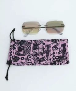 New Girl Order DIAMANTE SUNGLASSES WITH RAINBOW MIRROR LENS NEW IN