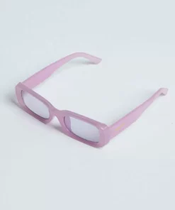 New Girl Order 90S RECTANGLE SUNGLASSES IN COLOURDRENCH LILAC