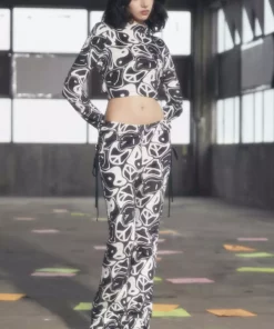 New Girl Order YIN YANG VELOUR FLARES